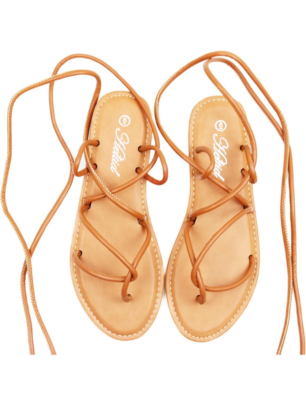 NWT Lace Up Gladiator flat Sandals